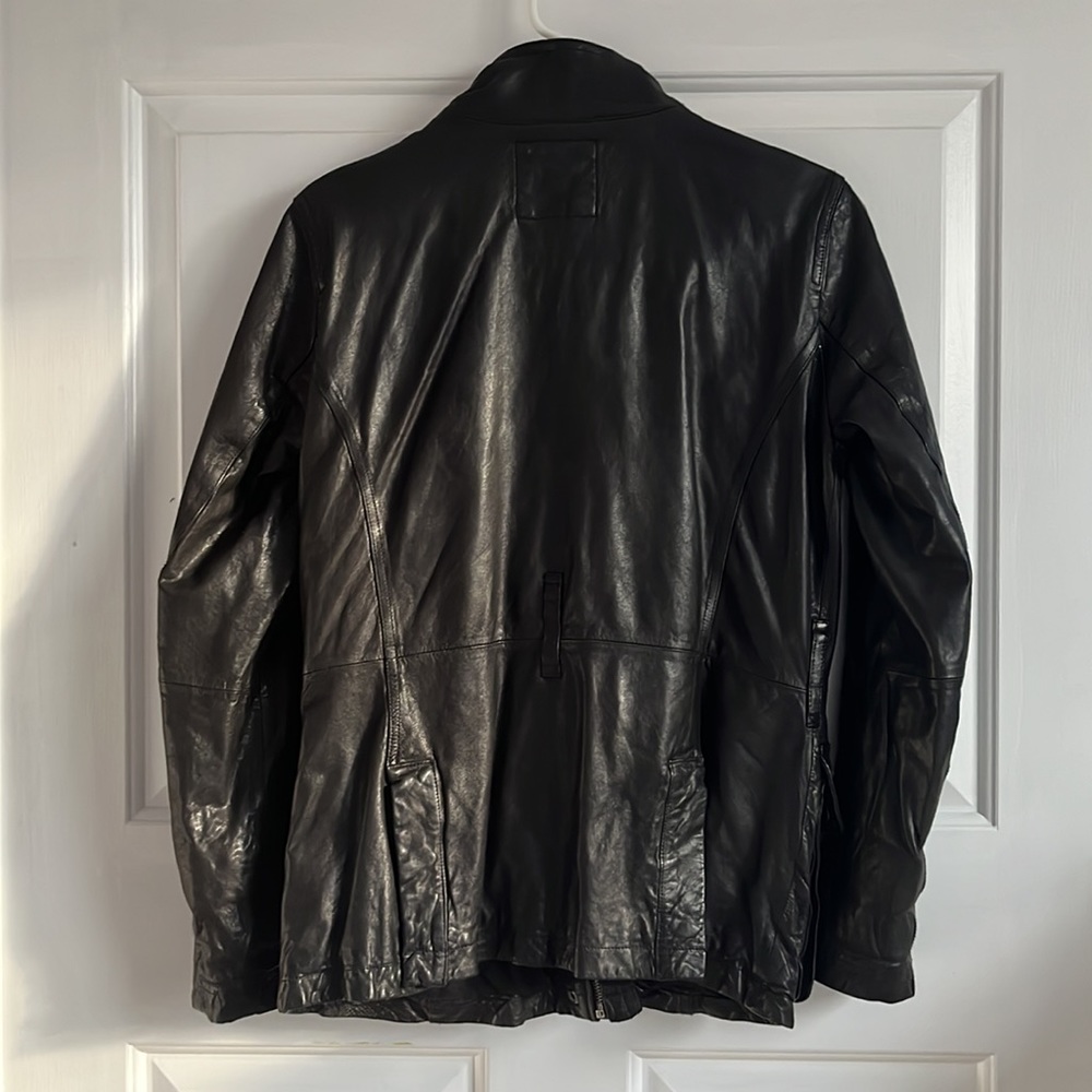 Black Leather Jacket Vintage GAP size Small - Picture 4 of 6